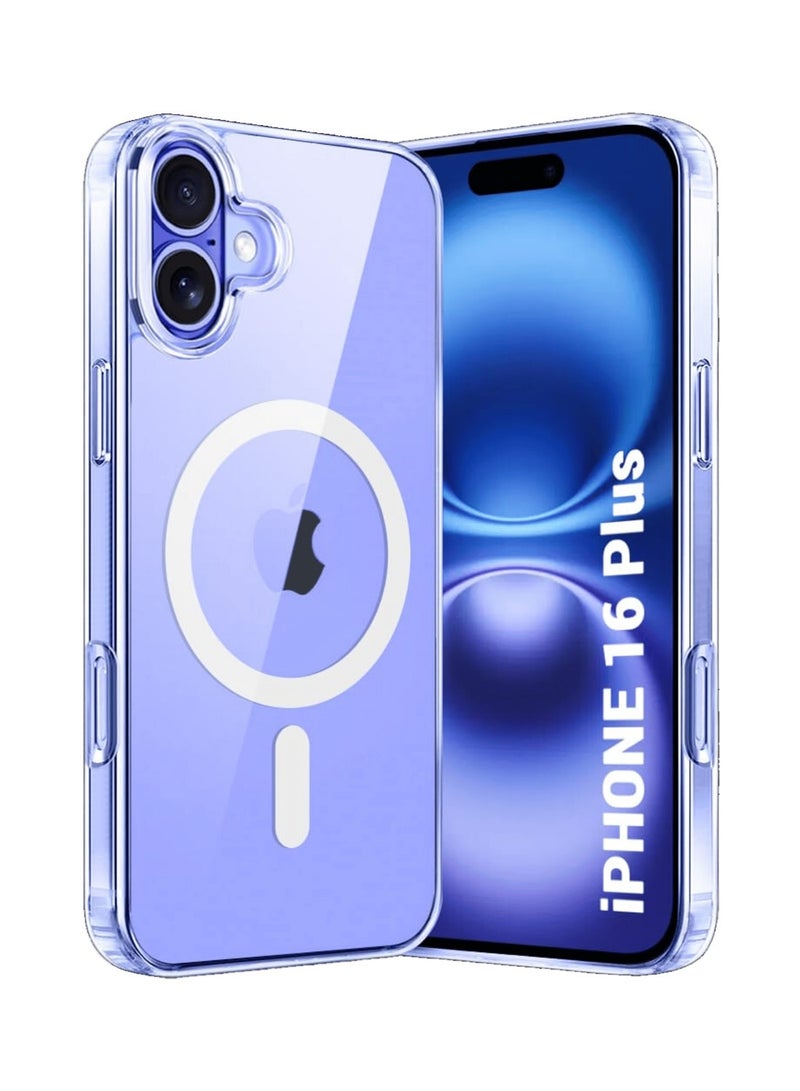 تشابي لاين  غطاء حماية شفاف لهاتف آيفون 16 بلس 5G من شابلين أبيل 2024، مقاوم للاصفرار، مقاوم للخدوش، غطاء هاتف مغناطيسي من TPU - شفاف - Image 1